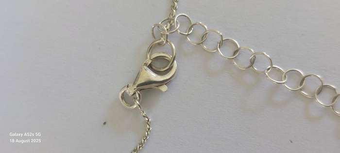 Gorgeous vintage sterling silver double heart necklace 4.9g