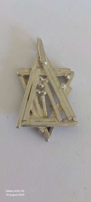 Amazing vintage brutalist sterling silver star of David  6.1g