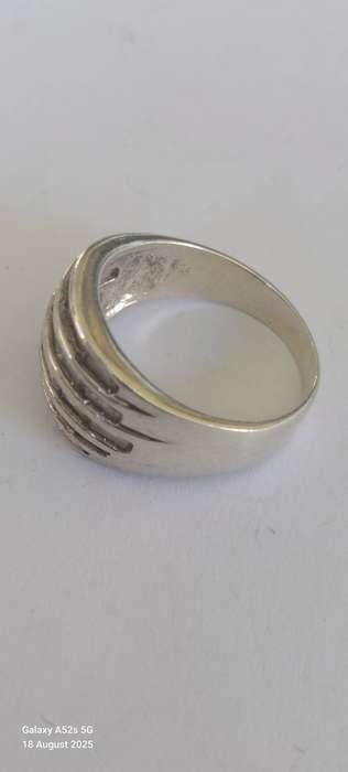 Gorgeous vintage sterling silver cz ring 7.0g