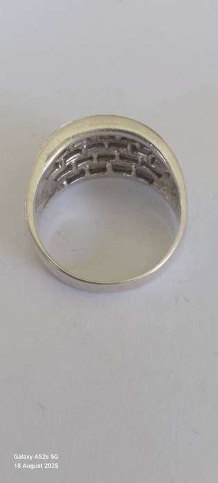 Gorgeous vintage sterling silver cz ring 7.0g