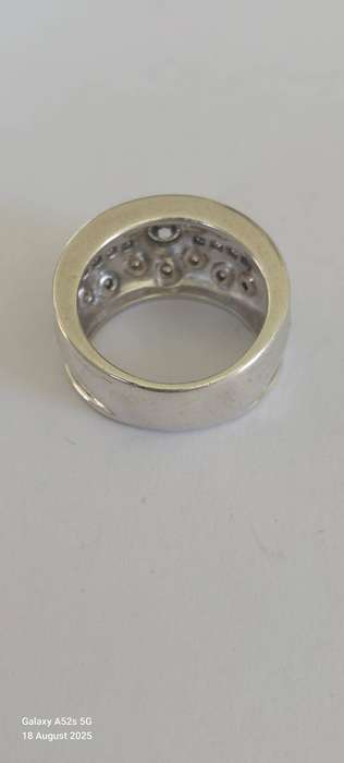 Amazing vintage sterling silver cz ring 9.8g