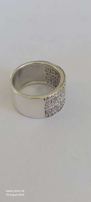 Stunning vintage sterling silver cz ring 8.0g