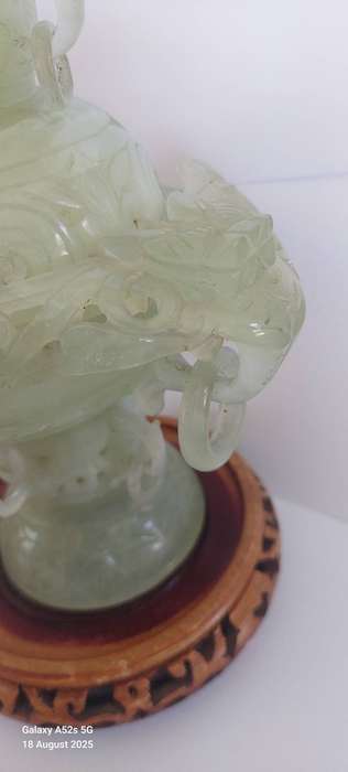 Magnificent!! Antique Chinese hand carved Sepentine dragon censor Value R6500
