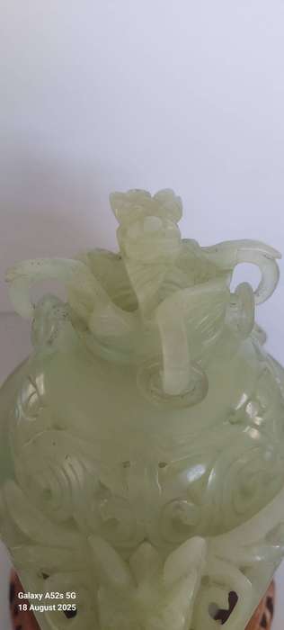 Magnificent!! Antique Chinese hand carved Sepentine dragon censor Value R6500