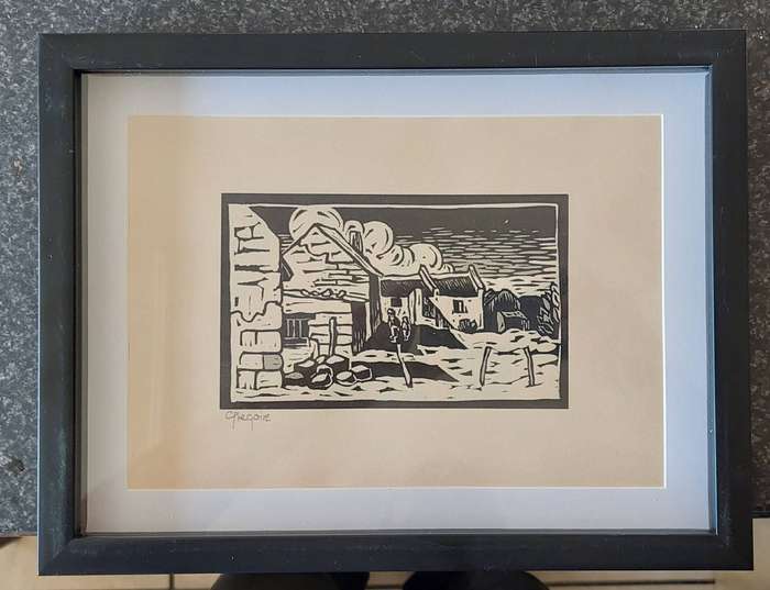 Super Rare!! Gregoire Boonzaier linocut hardly ever seen Value R4500