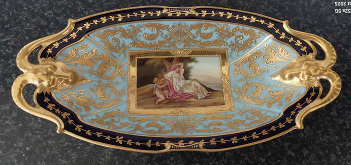 Rare! 19th century Royal Vienna hand painted dish Value R6500