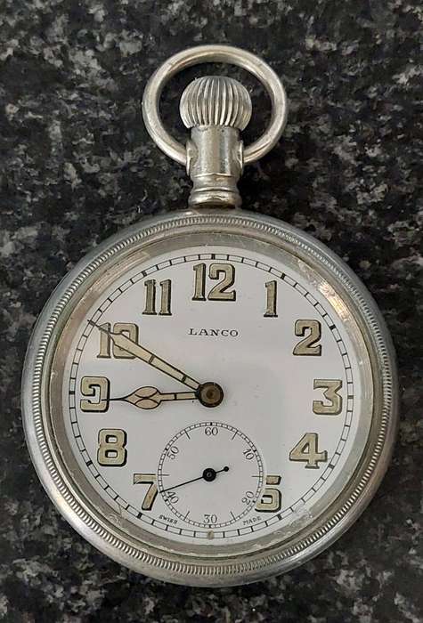 Very Rare! WW2 S.A military Lanco pocket watch 100% working Value R7500