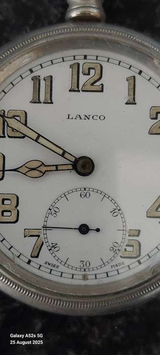 Very Rare! WW2 S.A military Lanco pocket watch 100% working Value R7500