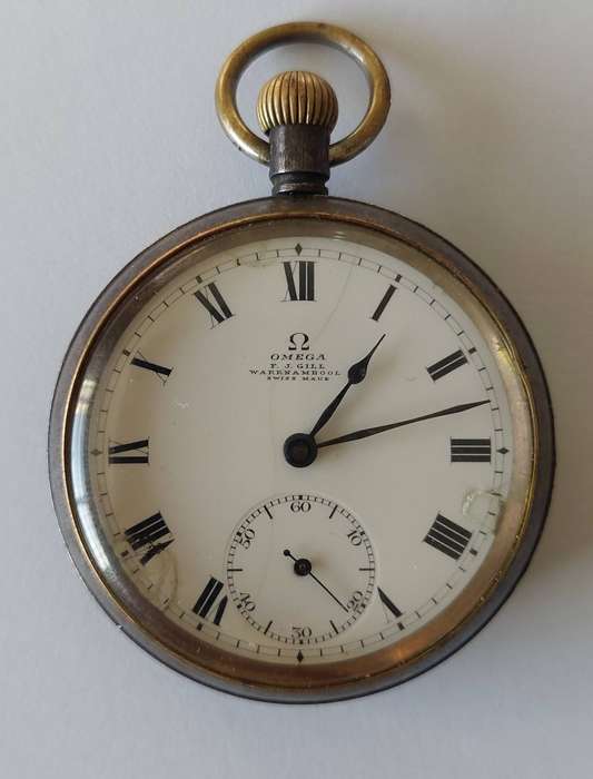 Rare!! Early 1900's Omega gun steel pocket watch 100% working! Value R4500
