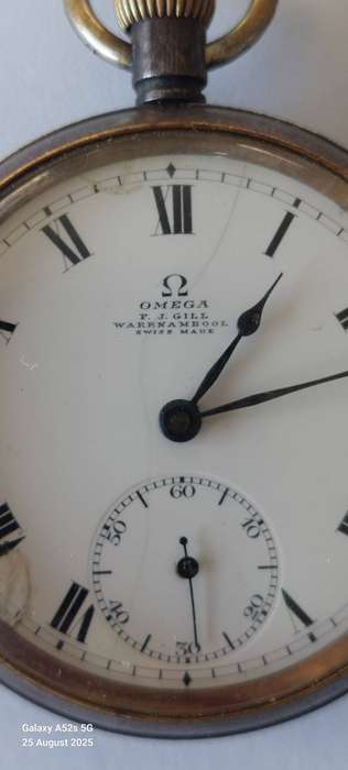 Rare!! Early 1900's Omega gun steel pocket watch 100% working! Value R4500