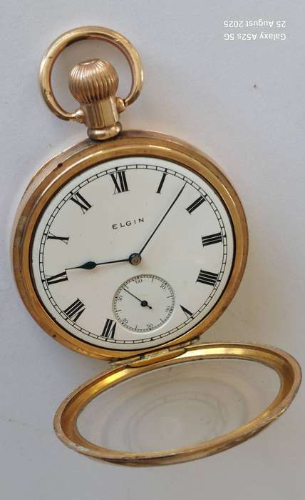 Amazing!! Heavily gold plated Elgin pocket watch Value R2500