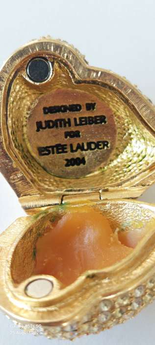Rare vintage Este Lauder bird on nest perfume case Value R2000