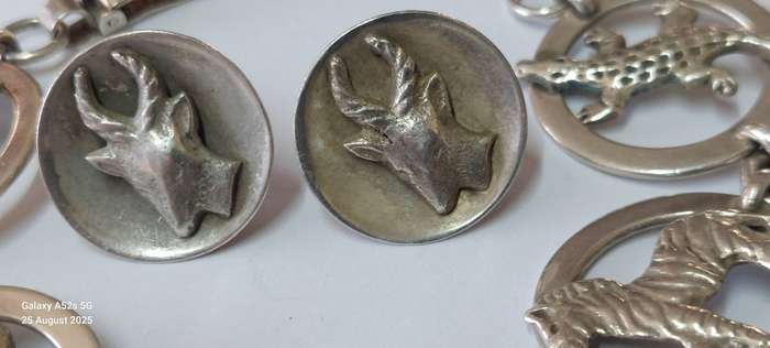 Very Rare!! Vintage Haglund sterling silver bracelet & earrings set 52.8g Value R3500