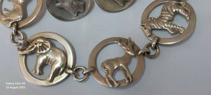 Very Rare!! Vintage Haglund sterling silver bracelet & earrings set 52.8g Value R3500