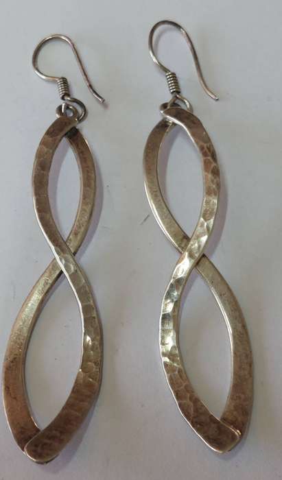 Wow! Amazing large Mexican sterling silver earrings 9.4g