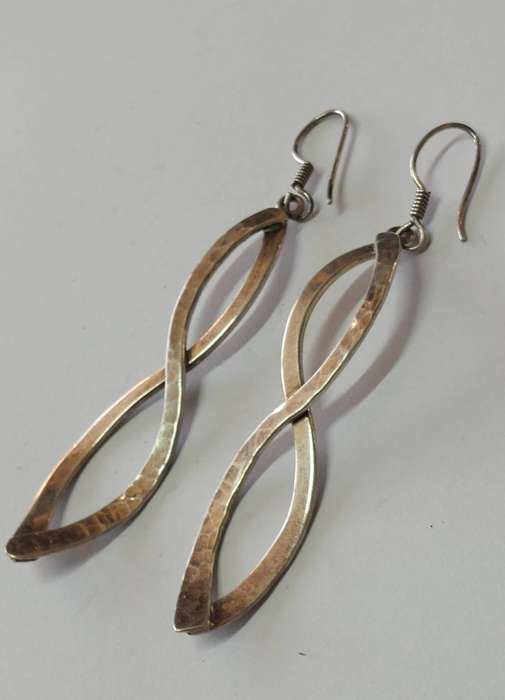 Wow! Amazing large Mexican sterling silver earrings 9.4g
