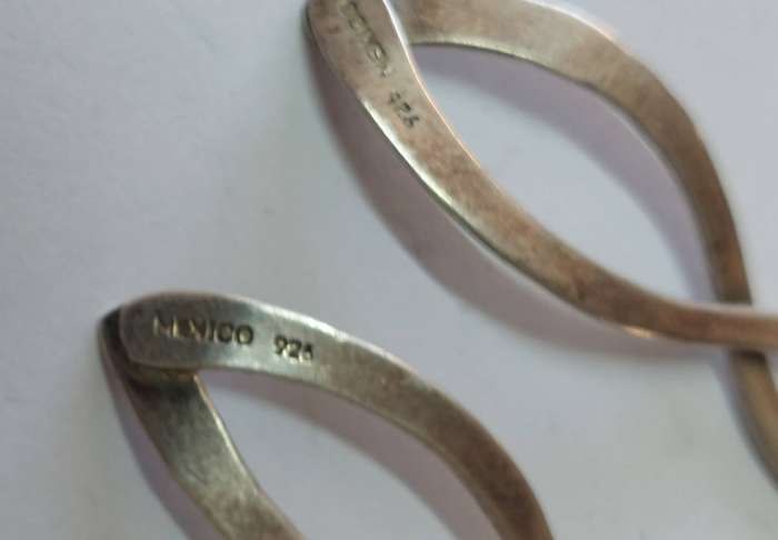 Wow! Amazing large Mexican sterling silver earrings 9.4g
