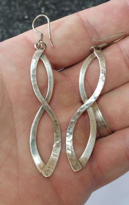 Wow! Amazing large Mexican sterling silver earrings 9.4g