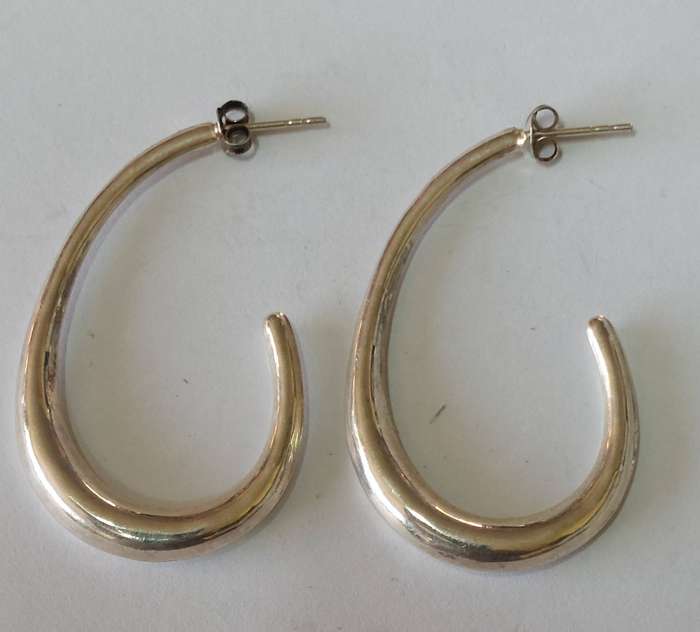 Stunning large sterling silver earrings 6.5g