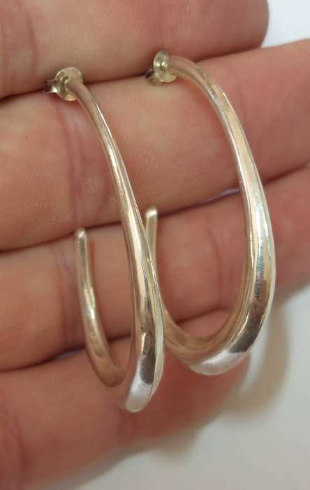 Stunning large sterling silver earrings 6.5g