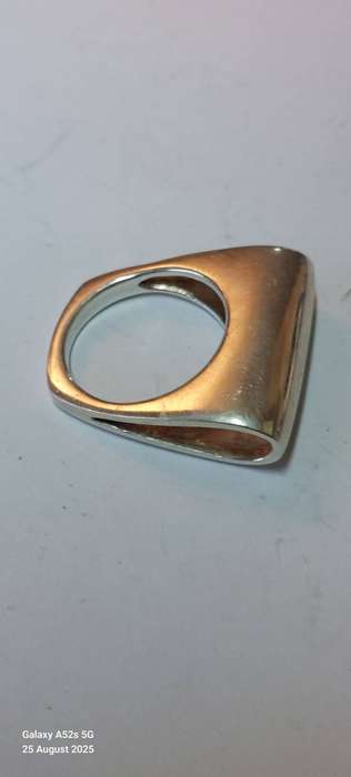 Amazing modernist style sterling silver ring 7g
