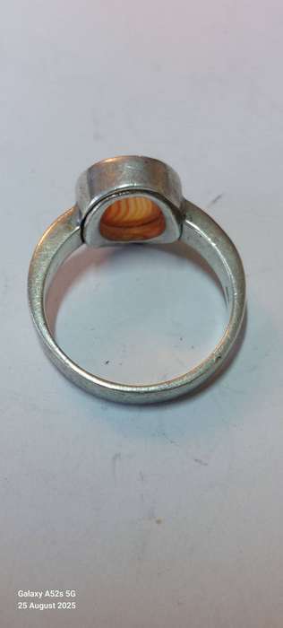 Amazing vintage sterling silver agate ring 5.8g