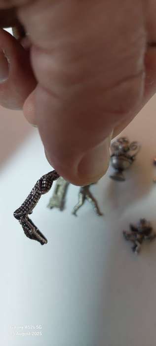 Collection of 10 vintage sterling silver charms 1 articulated croc 25g