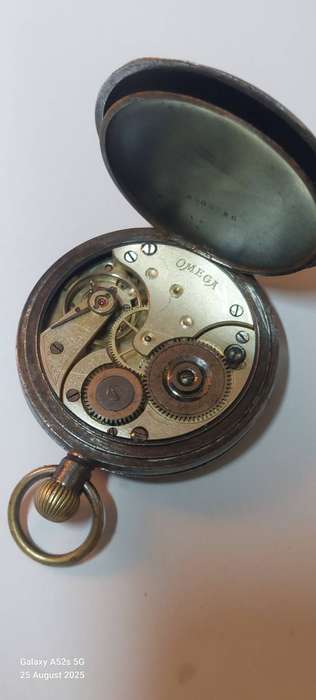 Rare!! Early 1900's Omega gun steel pocket watch 100% working! Value R4500