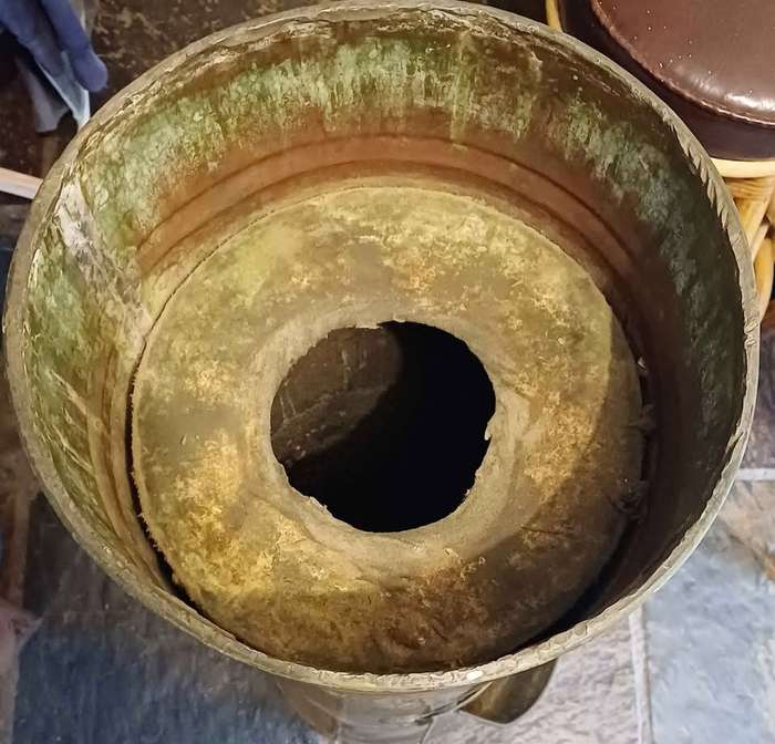 Rare Large Antique Copper Geyser