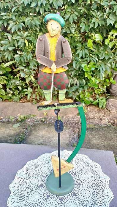 Vintage The Golfer Sky Hook by Authentic Models Pendulum Balancing Toy - Large (56cm tall)