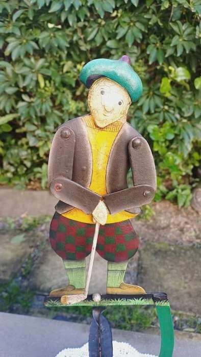 Vintage The Golfer Sky Hook by Authentic Models Pendulum Balancing Toy - Large (56cm tall)