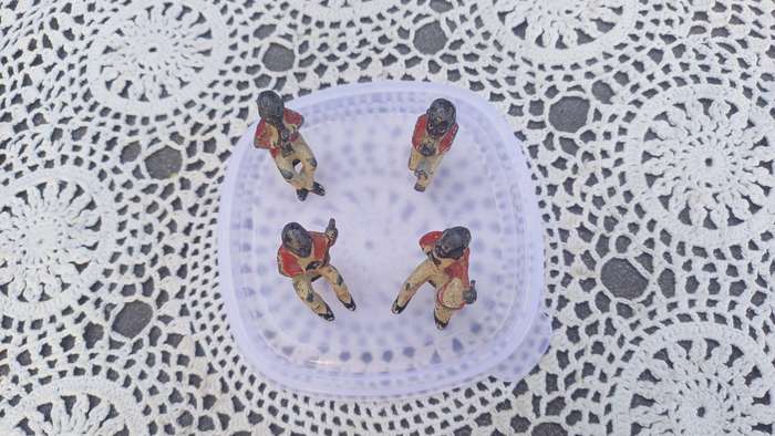Stoddart Painted Lead Americana Negro Children's Jazz Band Figurines, Circa 1924