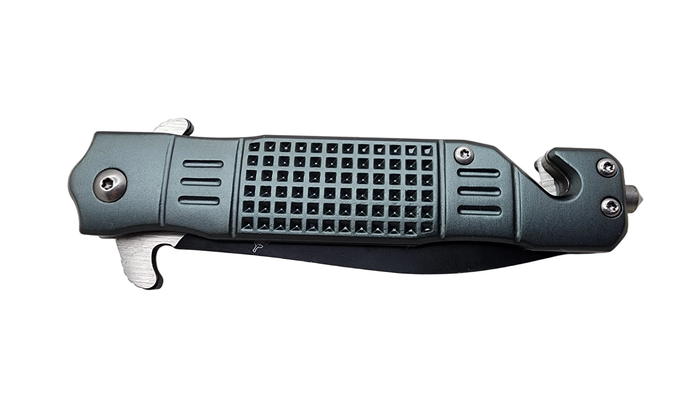 Gerber Folding Knife With Window Breaker And Seat Belt Cutter
