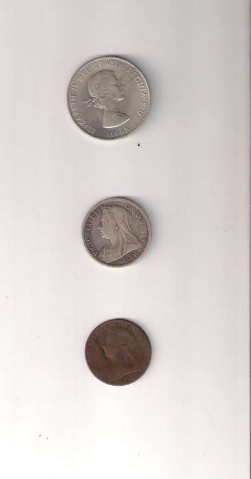 British Crown Half Crown Penny 1965 1900 1901