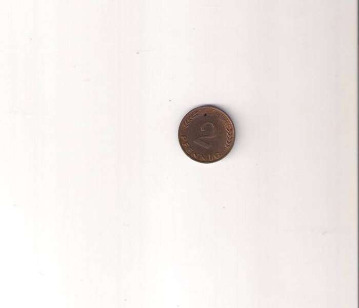 German 2 Pfennig 1966