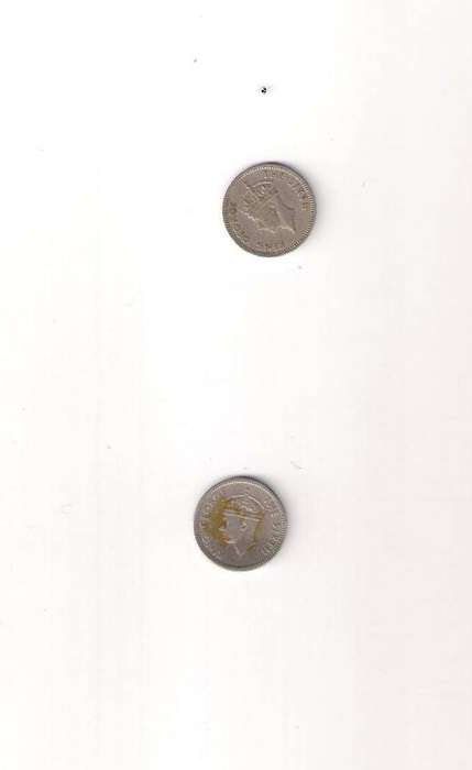 Southern Rhodesia 3 Pence 1951 1952