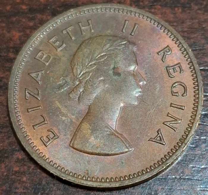 1958 South African half-penny