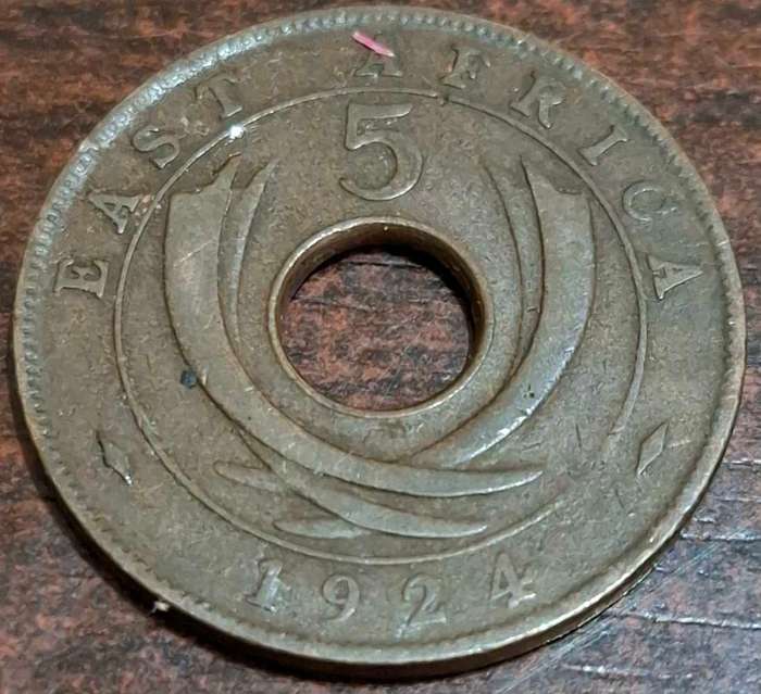 1924 East Africa 5 Cents
