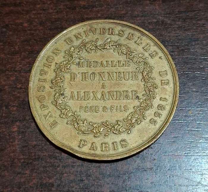 1855 Alexandre Paris medallion