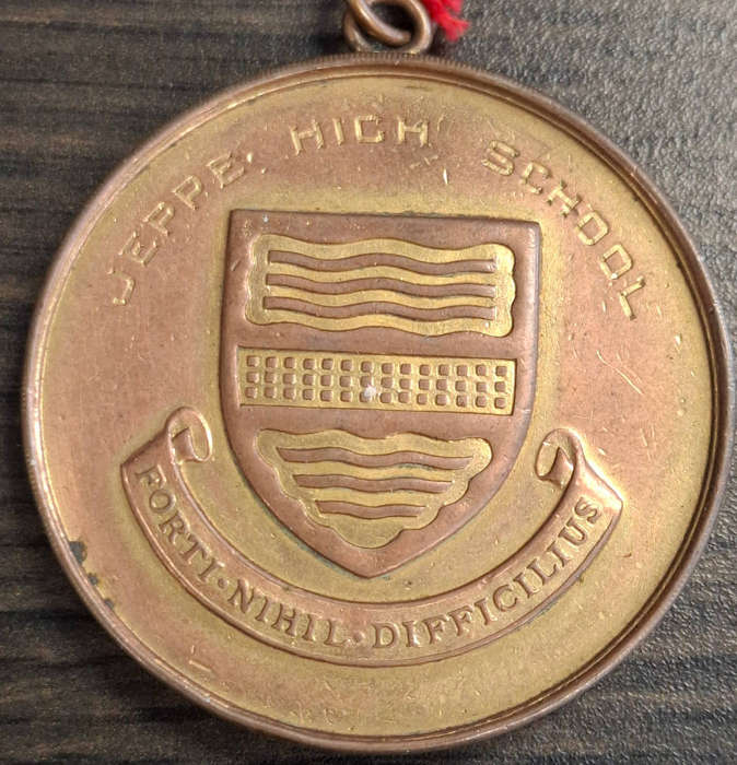 medal from Jeppe High School