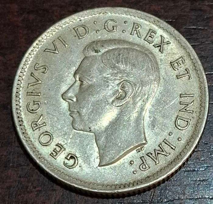 1937 Canadian 25-cent coin