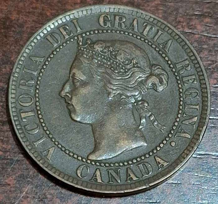 1895 Canadian one cent coin