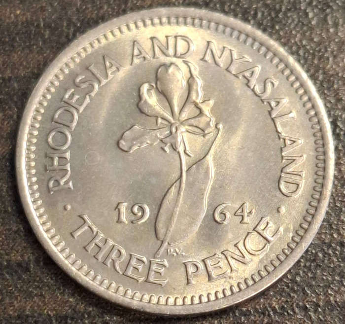 1964 Rhodesia 3 Pence