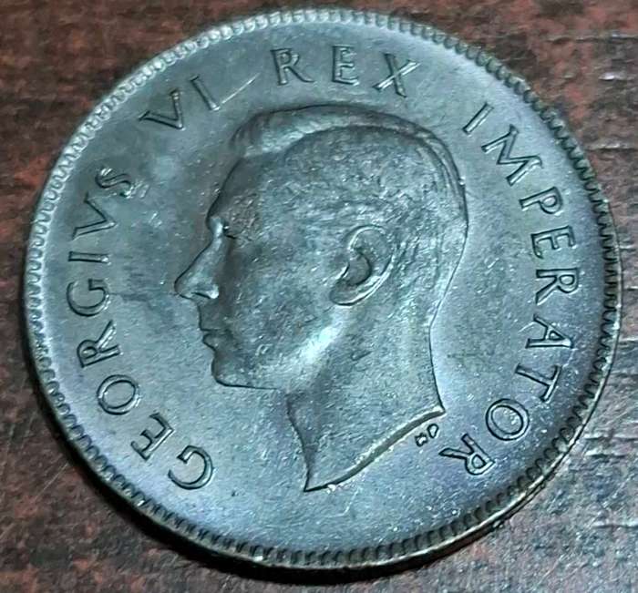 1942 South African 1/4 penny coin, also known as a farthing
