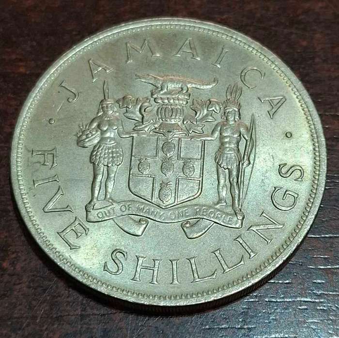 1966 Five Shillings commemorating the VIII British Empire and Commonwealth Games held in Kingston