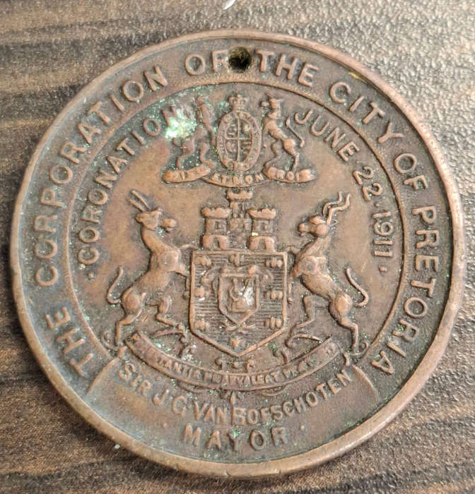 1911 commemorative pretoria medal