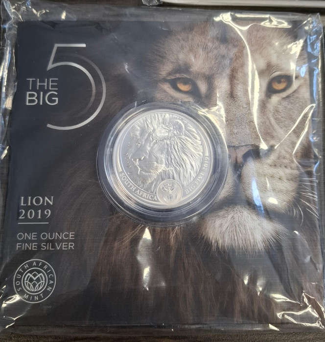 Big Five Series 1 Complete 5 X 1oz Silver coins Elephant, Lion, Leopard, Rhino and Buffalo