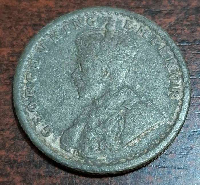 1936 Half Rupee coin from india
