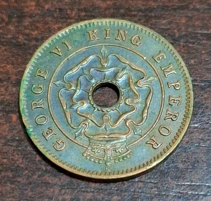 1943 Southern Rhodesia half Penny