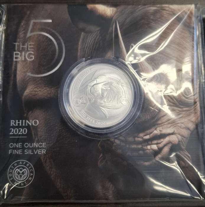 Big Five Series 1 Complete 5 X 1oz Silver coins Elephant, Lion, Leopard, Rhino and Buffalo